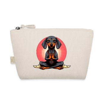 Yogi Dachshund - Organic Pouch - nature - Front