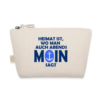 Heimat ist, wo man auch abends MOIN sagt! - Bio-Täschchen - Natur - Vorne
