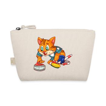Curling player cat - Organic Pouch - nature - Front