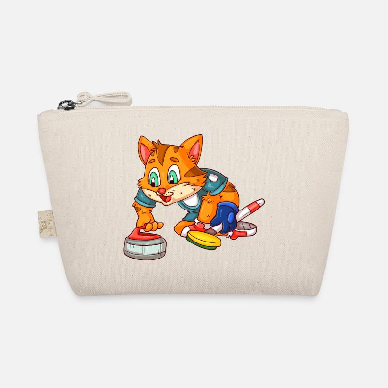 Curling player cat Organic Pouch