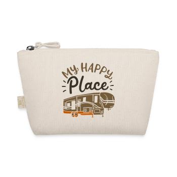My Happy Place RV Camper Grunge Design - Organic Pouch - nature - Front