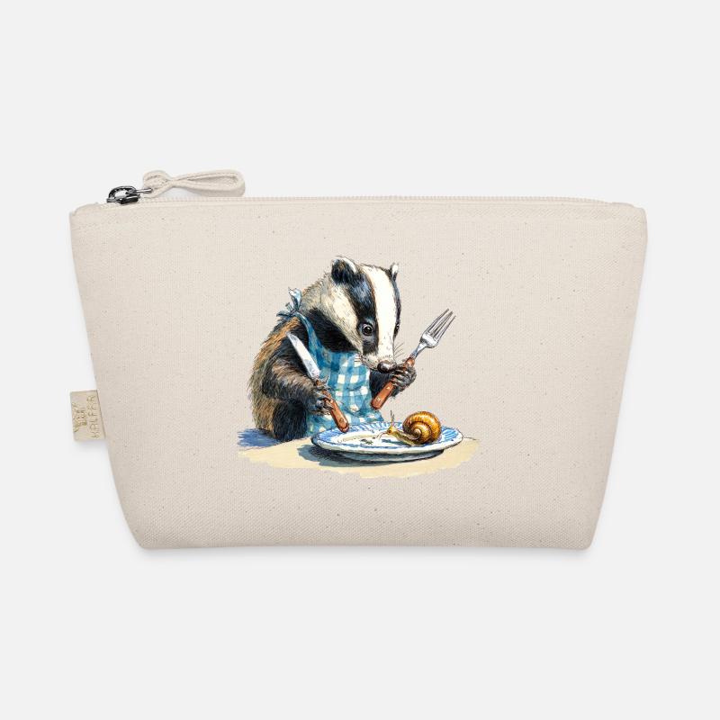 Blaireau à table avec un escargot Trousse biologique