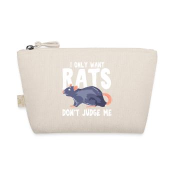 Cute Blue Rat Illustration Pet Rodent Graphic - Bio-Täschchen - Natur - Vorne