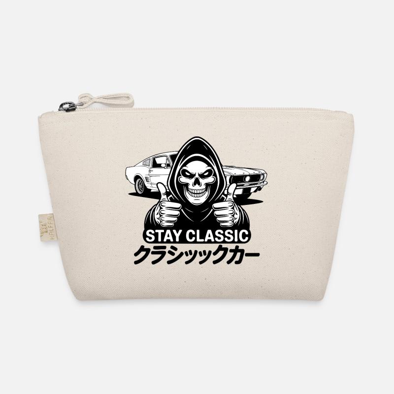 Stay Classic – Totenkopfkunst mit japanischem Oldtimer Bio-Täschchen