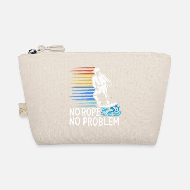 No Rope No Problem Wakesurfing Retro Sunset Design Bio-Täschchen