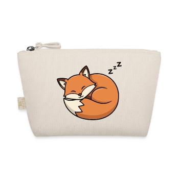 Schlafender Fuchs Cartoon - Bio-Täschchen - Natur - Vorne