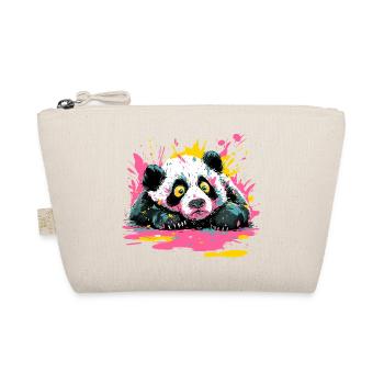 Panda Splash Pop Art Paint Splash - Organic Pouch - nature - Front