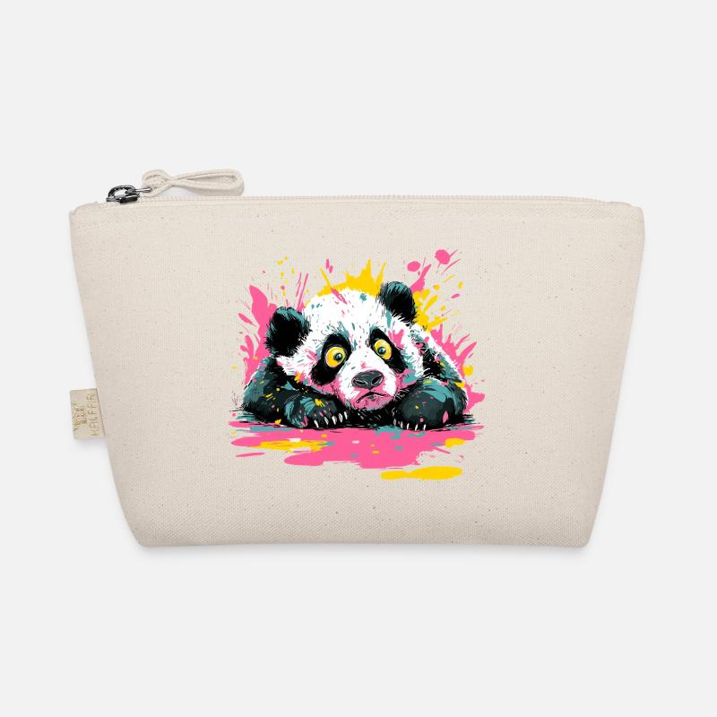 Panda Splash Pop Art Paint Splash Organic Pouch