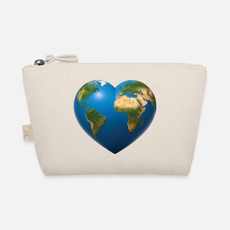EARTH LOVER – Frieden & Liebe - Bio-Täschchen - Natur