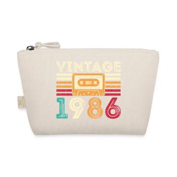 1986 Vintage Retro Geburtstagsgeschenk - Bio-Täschchen - Natur - Vorne