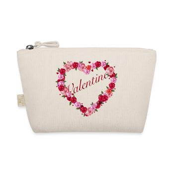 Heart-shaped rose greeting for Valentine's Day - Organic Pouch - nature - Front