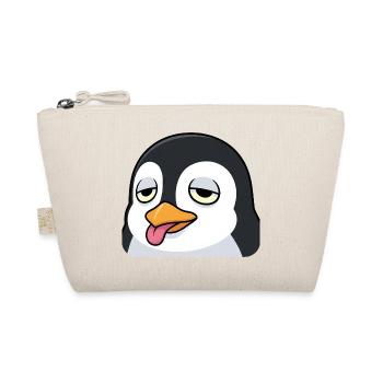 Funny Penguin Cartoon Annoyed Tongue Sticking Out - Organic Pouch - nature - Front