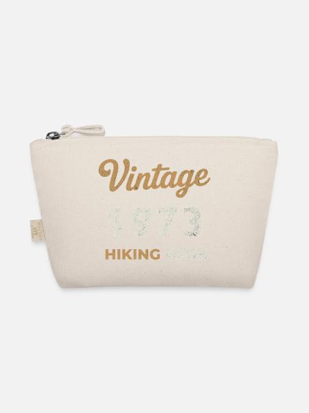 Vintage 1973 – Sailing Club Retro Birth Year - Organic Pouch - nature - Front