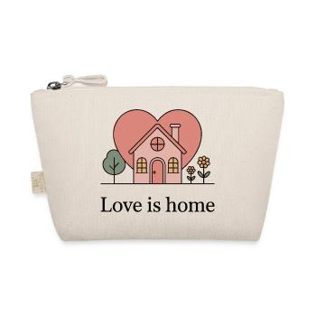 Illustration de maison en cœur pastel - Trousse biologique - nature - Devant