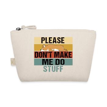 Design drôle de Corgi endormi et d’amant paresseux - Trousse biologique - nature - Devant