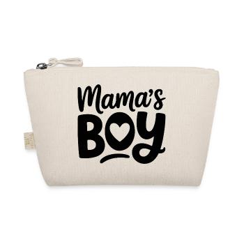 Mama's Boy with a heart in letters - Organic Pouch - nature - Front