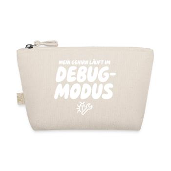 Gehirn im Debug-Modus – Humor Grafik - Bio-Täschchen - Natur - Vorne