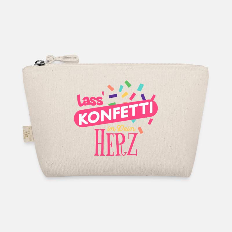 Lass Konfetti in Dein Herz Party Karneval Bio-Täschchen