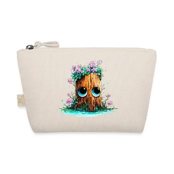 Forest stump with flower eyes - Organic Pouch - nature - Front