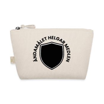 Shield emblem in black - minimalist - Organic Pouch - nature - Front