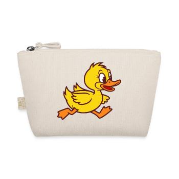 Rennende Ente Baby Duck Duckling Entchen Entlein - Bio-Täschchen - Natur - Vorne