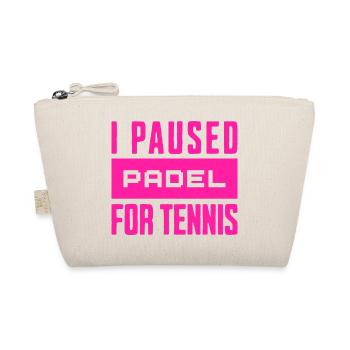 Tennis & Padel Hoodie, Bag for Tennis Players - Organic Pouch - nature - Front