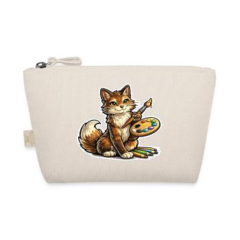 Katzenkünstler Pinselpoesie - Bio-Täschchen - Natur - Vorne