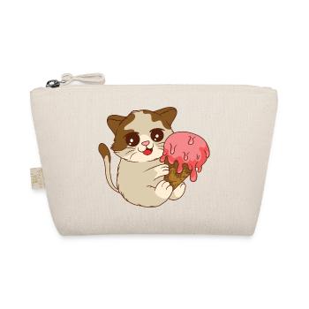 Le chat mange de la glace - Trousse biologique - nature - Devant