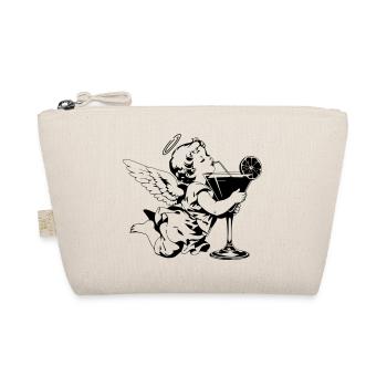 Cocktail Angel – Cherub with drink in a glass - Organic Pouch - nature - Front