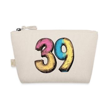 39 Zahl Bunt - Bio-Täschchen - Natur - Vorne