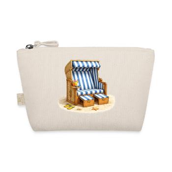 Beach chair in the sand with summer drink - Organic Pouch - nature - Front