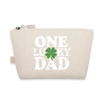 One Lucky Dad Kleeblatt - Bio-Täschchen - Natur - Vorne
