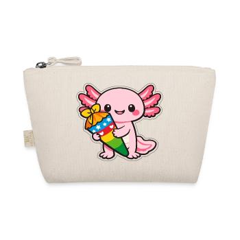 Kawaii Drache mit Feuerwerk axolotl - Bio-Täschchen - Natur - Vorne