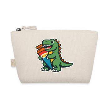 Schoolchild Dino School Enrollment Gift - Organic Pouch - nature - Front