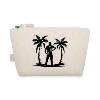 Holiday Palm Trees Beach Silhouette - Organic Pouch - nature - Front