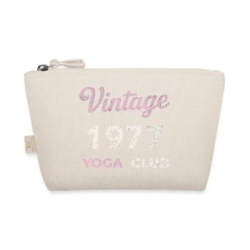 Vintage 1977 Yoga Club Retro Birth Year Vintage - Organic Pouch - nature - Front