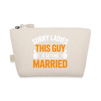 Sorry Ladies This Guy Is Getting Married - Organic Pouch - nature - Front