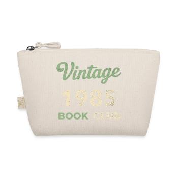 Vintage 1985 Book Club Retro Geburtsjahr Geschenk - Bio-Täschchen - Natur - Vorne