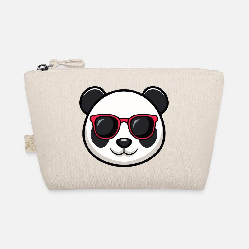 Panda Rote Brille Bio-Täschchen