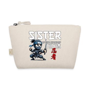Schwester des Geburtstags Ninja Geburtstag Lustig - Bio-Täschchen - Natur - Vorne