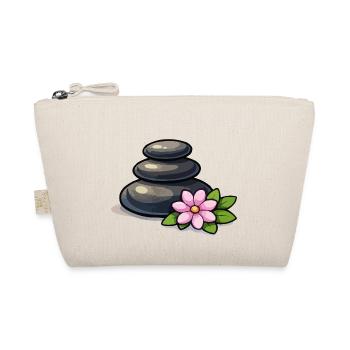 Zen Steinpyramide mit Lotus - Bio-Täschchen - Natur - Vorne