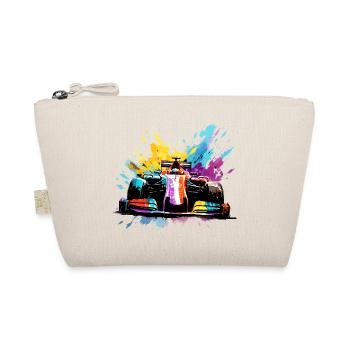 Race Car Speed Colorful Splash Art Racer - Organic Pouch - nature - Front