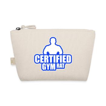Certified Gym Rat Funny Fitness Training Saying - Organic Pouch - nature - Front