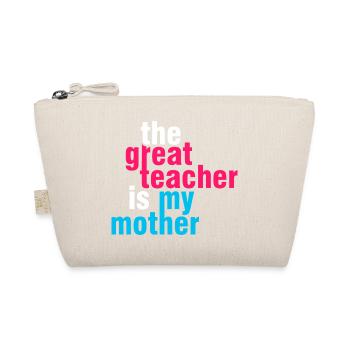 Great Teacher Mom Shirt – Gift Idea - Organic Pouch - nature - Front
