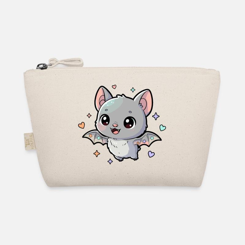 Cuddly bat with pastel stars Organic Pouch