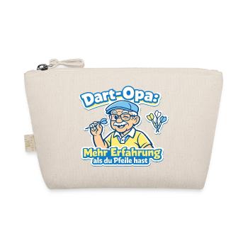 Dart-Opa: Mehr Erfahrung als Pfeile - Bio-Täschchen - Natur - Vorne