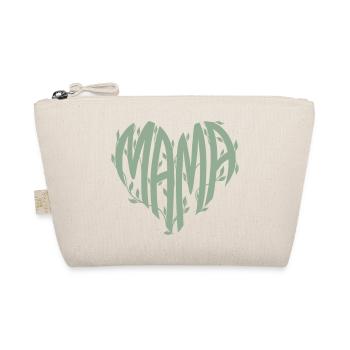 Mom Heart Nature Font - Organic Pouch - nature - Front