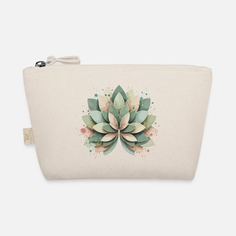 Pastel Succulent Rosette Organic Pouch