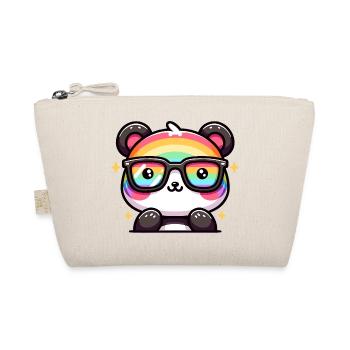 Panda arc-en-ciel avec des lunettes de soleil - Trousse biologique - nature - Devant