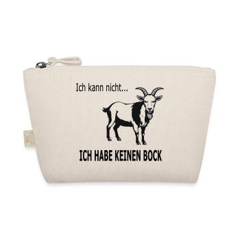 Bergziege Linienkunst Silhouette, Hab keinen Bock - Bio-Täschchen - Natur - Vorne